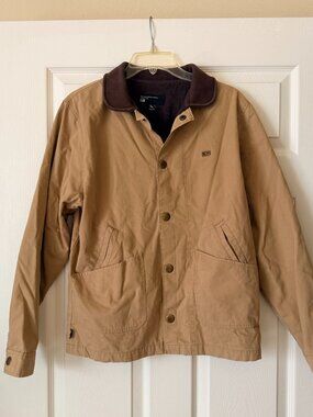 Fourstar Clothing Company Tan Chore Jacket Brown Corduroy Collar Size S